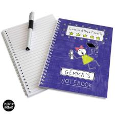 Personalised Purple Ronnie Female Graduation Notebook